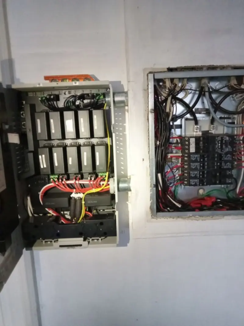Electrical panel upgrade completed for Security Camera Wiring in Siler City